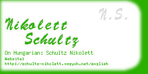 nikolett schultz business card